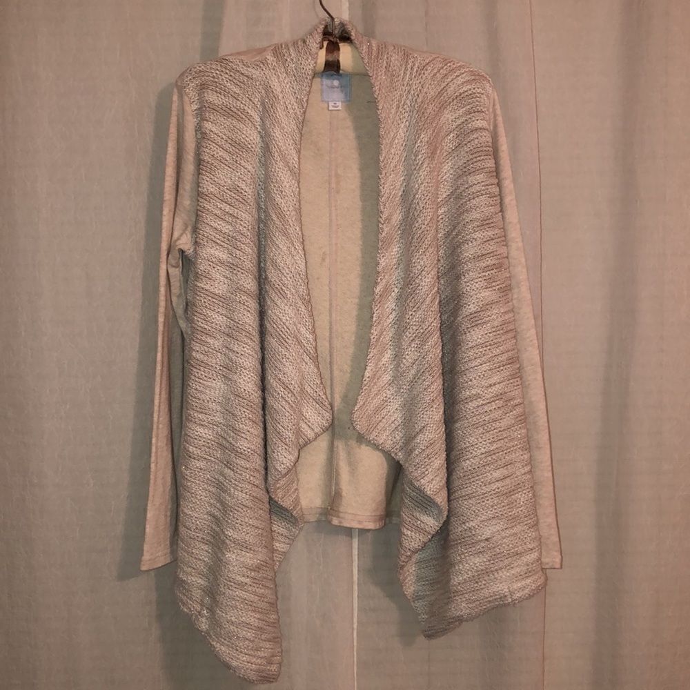 Sunday db M Open Front Waterfall Knit Sweater Cardigan
